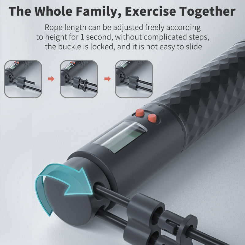 TMT Electronic Wireless Skipping Weight-bearing  Skipping Rope Non-slip Handle