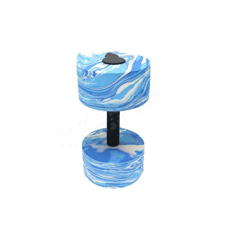 Blue And White Camouflage Water Floating Dumbbell