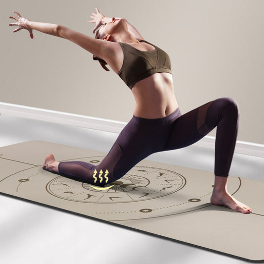 5mm Sun Worship Moon Natural Rubber Yoga Mat PU