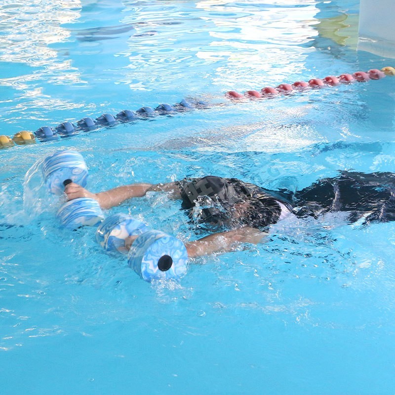 Blue And White Camouflage Water Floating Dumbbell