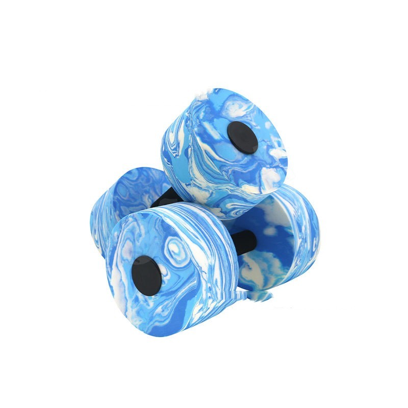 Blue And White Camouflage Water Floating Dumbbell