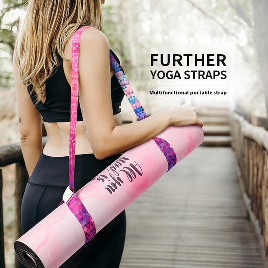 Printed Yoga Mat Strap Nylon Colorful Ratchet Tie Down