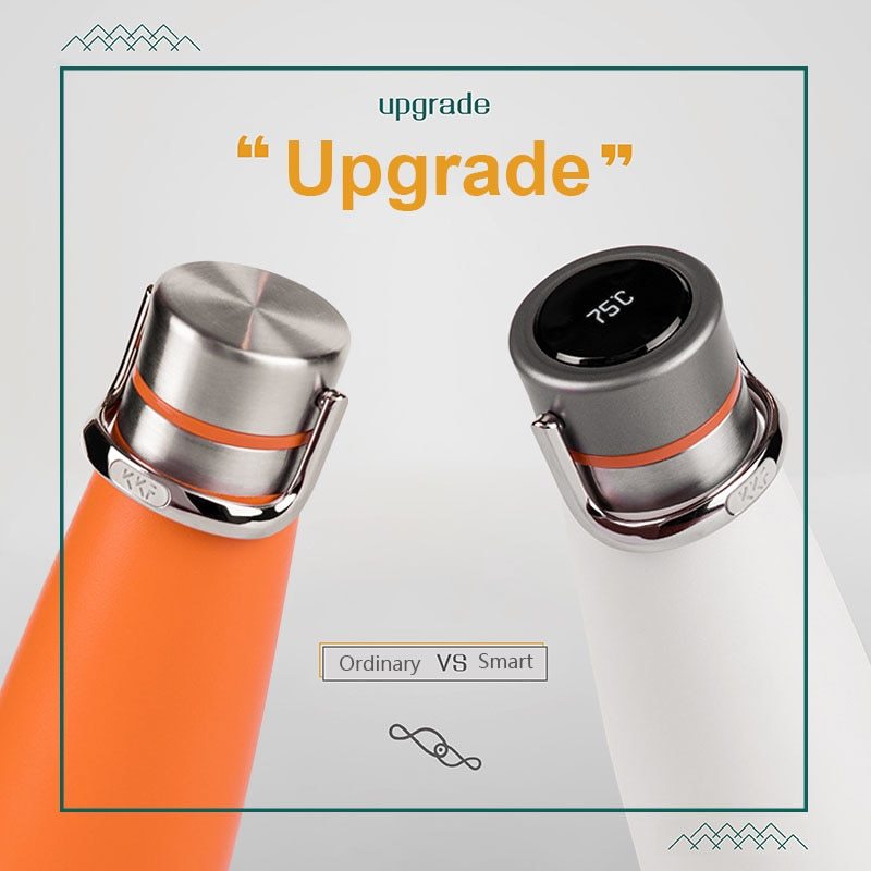 Xiaomi Thermos KKF Vacuum Bottle 24h Insulation Thermoses Stainless Steel Flask 475ML Travel Cup Sport Mug OLED Temperature Cup